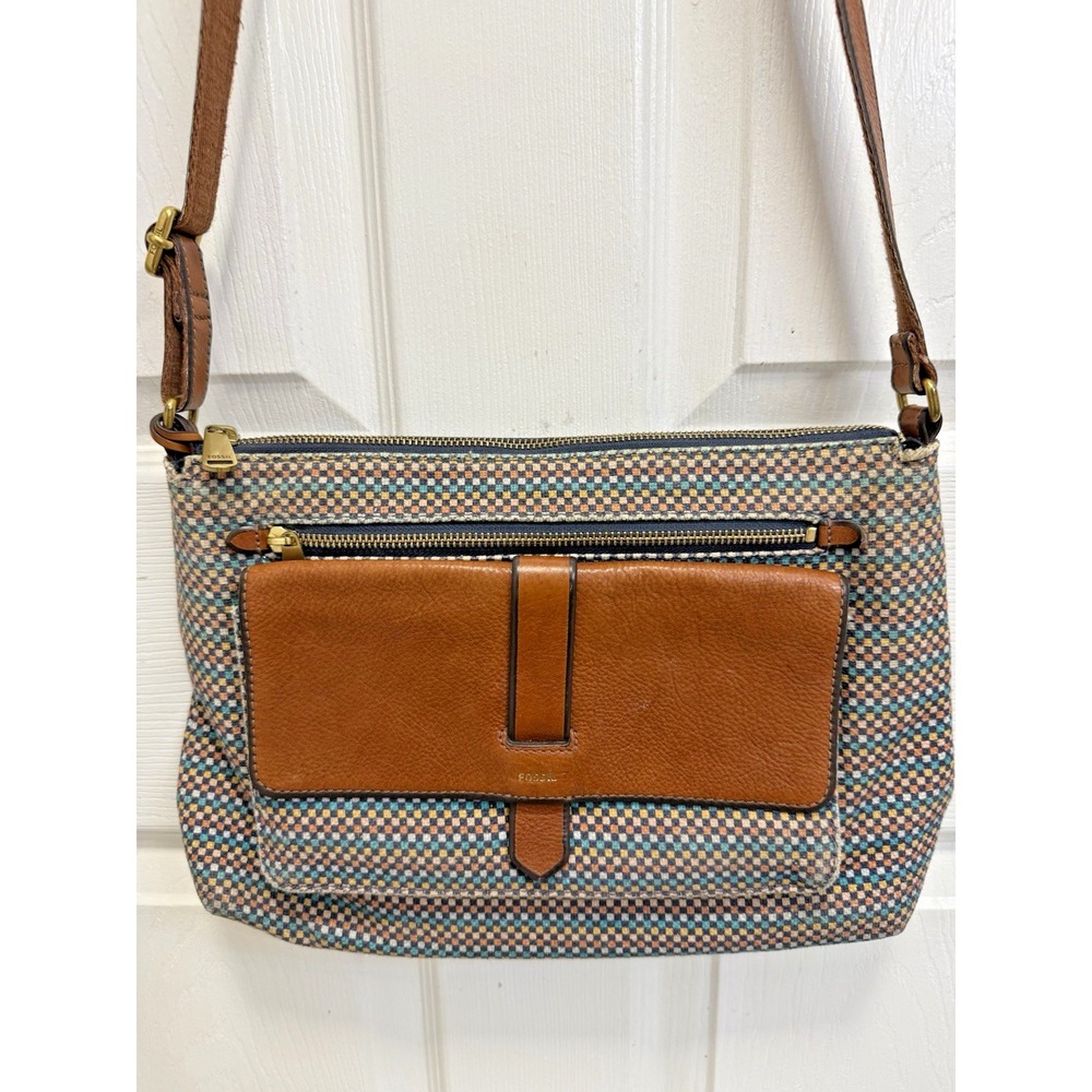 Fossil Women's Kinley Bohemian Crossbody Bag Brown Leather